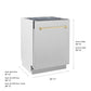ZLINE Autograph Edition 24 in. Tallac Series 3rd Rack Dishwasher with Auto Door Open Drying, 51dBa, Satin Stainless Steel Panel with Polished Gold Handle (DWVZ-SN-24-G)