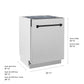 ZLINE Autograph Edition 24 in. Tallac Series 3rd Rack Dishwasher with Auto Door Open Drying, 51dBa, Satin Stainless Steel Panel with Matte Black Handle (DWVZ-SN-24-MB)