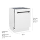 ZLINE Autograph Edition 24 in. Tallac Series 3rd Rack Dishwasher with Auto Door Open Drying, 51dBa, White Matte Panel with Matte Black Handle (DWVZ-WM-24-MB)