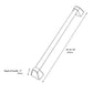 ZLINE Autograph Edition 30 in. Wall Oven Helix Handle (Set of 1) in Polished Gold (AWHZ-30-K-G) dimensional diagram.