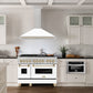 ZLINE Autograph Edition 48 in. Convertible Satin Stainless Steel Wall Mount Range Hood with White Matte Shell with Accent Handle (KB4SNZ-WM48)