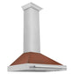 ZLINE Convertible Stainless Steel Range Hood with Copper Shell and Stainless Steel Handle with Size Options (KB4STX-C)