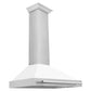 ZLINE 36 in. Stainless Steel Range Hood with Stainless Steel Handle and Color Options (KB4STX-36) Stainless Steel with White Matte Shell