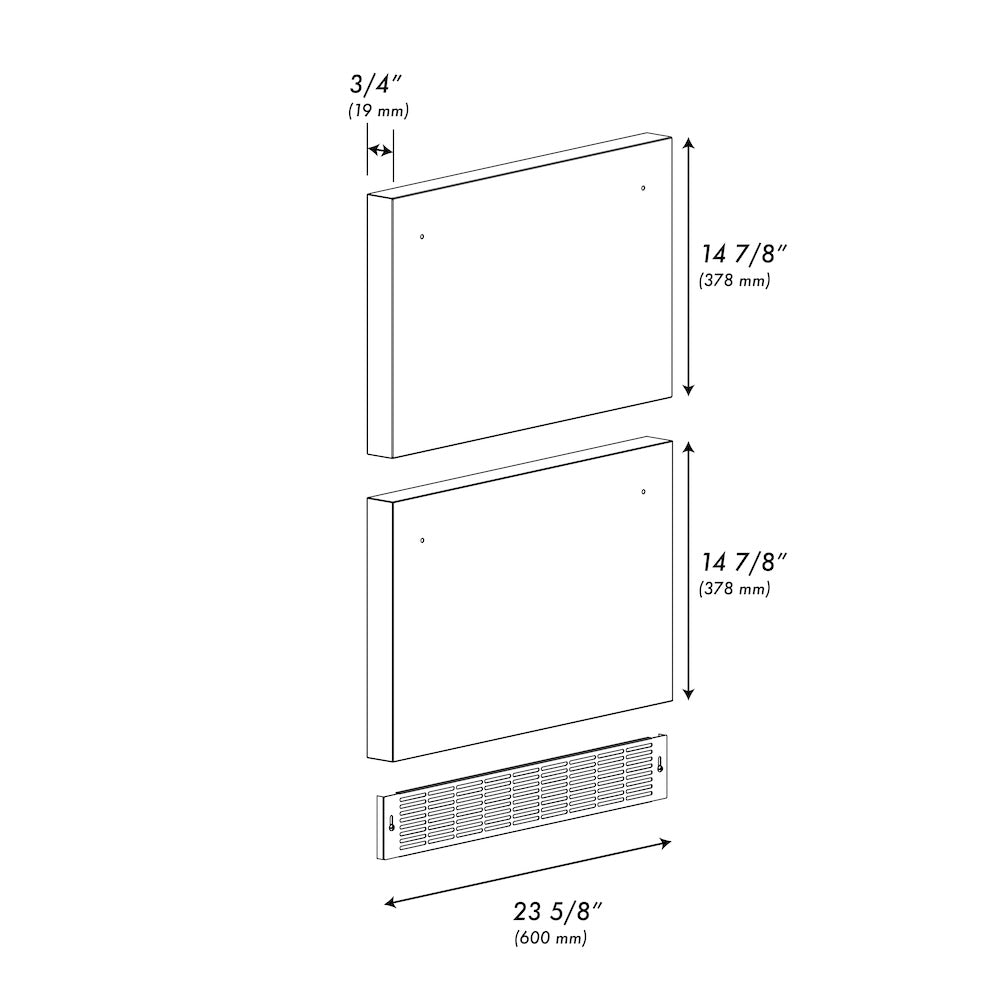 ZLINE 24 In. Touchstone Refrigerator Drawer Panels with Color Options (RDPO-24)