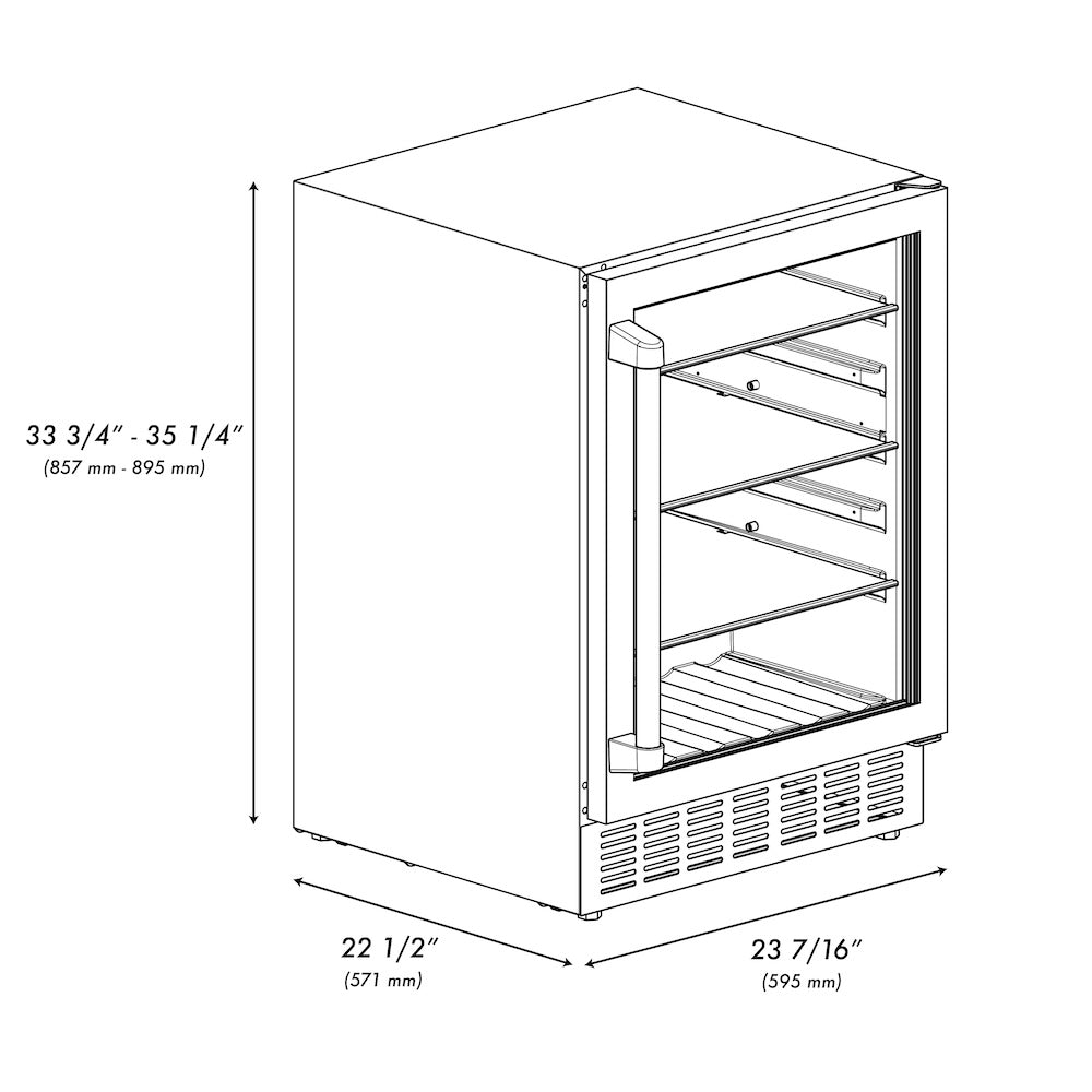 ZLINE Kitchen Package with Refrigeration, 48 in. Stainless Steel Dual Fuel Range, 48 in. Range Hood, Microwave Drawer, 24 in. Tall Tub Dishwasher and Beverage Fridge (6KPR-RARH48-MWDWV-RBV)