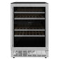 ZLINE 24 in. Monument Dual Zone 44 Bottle Wine Cooler with Wood Shelves in Stainless Steel, Open Box-Great Condition