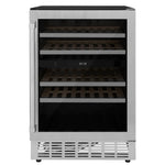 ZLINE 24 in. Monument Dual Zone 44-Bottle Wine Cooler in Stainless Steel (RWV-UD-24)
