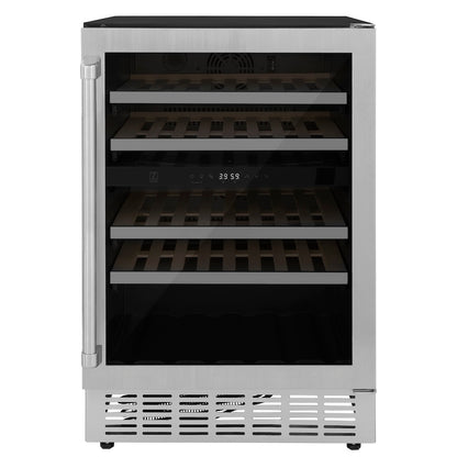 ZLINE 24 in. Monument Dual Zone 44-Bottle Wine Cooler in Stainless Steel (RWV-UD-24)