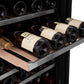 ZLINE Autograph Edition 24 in. Monument Dual Zone 44 Bottle Wine Cooler in Stainless Steel with Champagne Bronze Accents (RWVZ-UD-24-CB)