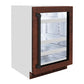 ZLINE 24 in. Touchstone 151 Can Beverage Fridge With Hand Hammered Copper Glass Door (RBSO-HH-24) side.
