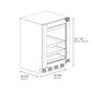 ZLINE 24 in. Touchstone 151 Can Beverage Fridge with Panel Ready Glass Door, Open Box-Great Condition