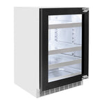 ZLINE 24 in. Touchstone 151 Can Beverage Fridge with Panel Ready Glass Door, Open Box-Good Condition