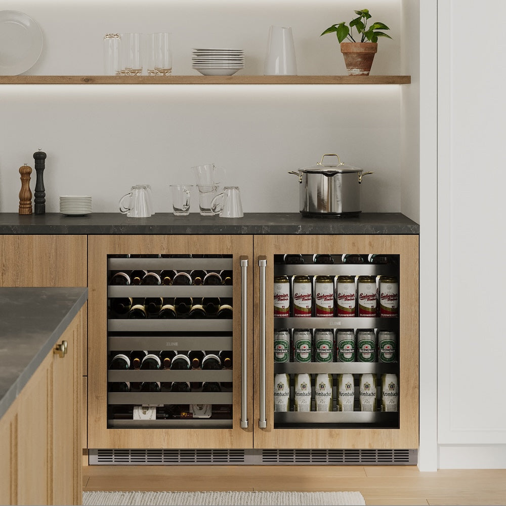 Integrated Wine Rack Built In Wine Cooler 300mm ZLINE 24