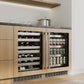 ZLINE 24 in. Touchstone Dual Zone 44 Bottle Wine Cooler with Panel Ready Glass Door, Open Box-Great Condition
