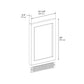 ZLINE 24 in. Touchstone Undercounter Refrigeration Door with Color Options (RPO-24) dimensional diagram.
