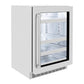 ZLINE 24 in. Touchstone 151 Can Beverage Fridge With Satin Stainless Steel Glass Door (RBSO-SN-24)