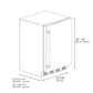 ZLINE 24 in. Touchstone 151 Can Beverage Fridge With Solid Stainless Steel Door (RBSO-ST-24) dimensional diagram.
