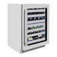ZLINE 24 in. Touchstone Dual Zone 44 Bottle Wine Cooler with Stainless Steel Glass Door, Open Box-Great Condition