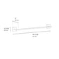 ZLINE Palisades 24 in. Towel Rail in Brushed Nickel (RBCN1-TR-BN) dimensional diagram.