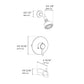 ZLINE Palisades Elegant Shower System in Brushed Nickel (RBCN1-SHS-BN) dimensional diagram.