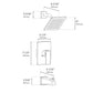 ZLINE Palisades Modern Shower System in Brushed Nickel (RBCN2-SHS-BN) dimensional diagram.