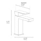 ZLINE Palisades Modern Single Handle Bath Faucet in Matte Black (RBCN2-BF-MB) dimensional diagram.