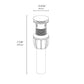 ZLINE Palisades Push Button Drain in Champagne Bronze (RBCN1-PDO-CB) dimensional diagram.