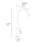 ZLINE Palisades Single Handle Drink Faucet in Brushed Nickel (RBCN1-FBV-BN) dimensional diagram.