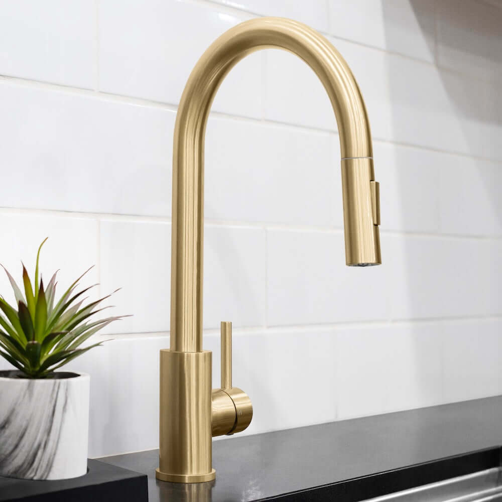 ZLINE Palisades Pull Down Single Handle Kitchen Faucet in Champagne Bronze (RBCN1-KF-CB)