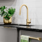 ZLINE Palisades Pull Down Single Handle Kitchen Faucet in Champagne Bronze (RBCN1-KF-CB)