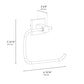 ZLINE Palisades Towel Ring in Matte Black (RBCN1-TRNG-MB) dimensional diagram.