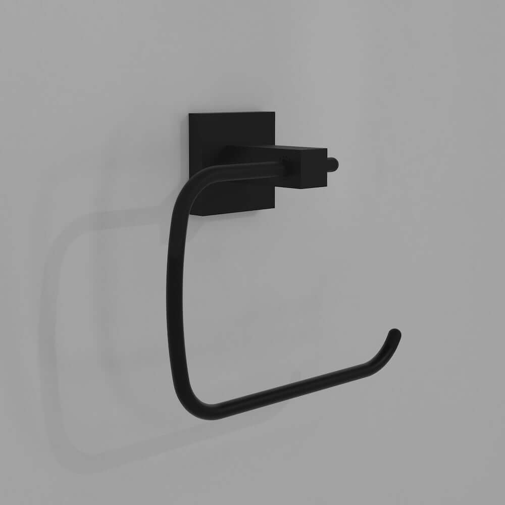 ZLINE Palisades Towel Ring in Matte Black (RBCN1-TRNG-MB) on a gray background
