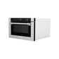 ZLINE 24 in. 1.2 cu. ft. Built-in Microwave Drawer with a Traditional Handle in Satin Stainless Steel, Open Box-Excellent Condition