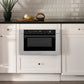 ZLINE Autograph Edition 24 in. 1.2 cu. ft. Built-in Microwave Drawer with a Traditional Handle in Satin Stainless Steel and Matte Black Accents (MWDZ-1-SS-H-MB)