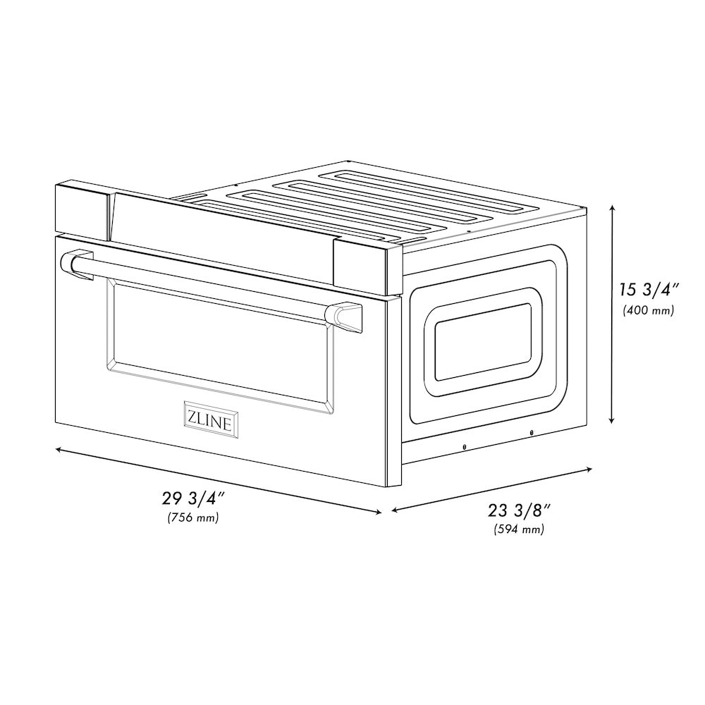 ZLINE 30 in 1.2 cu. ft. Built-in Microwave Drawer in Satin Stainless Steel, Open Box-Excellent Condition