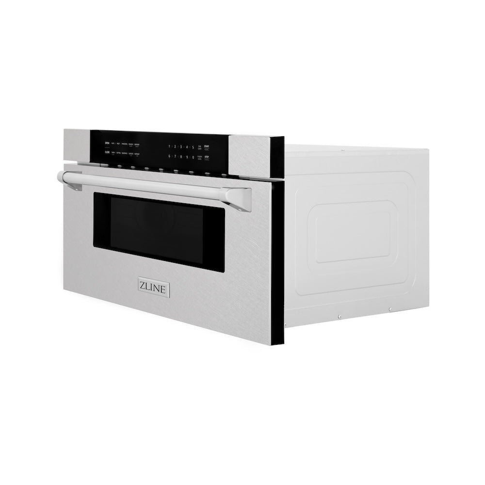 ZLINE 30 in 1.2 cu. ft. Built-in Microwave Drawer in Satin Stainless Steel, Open Box-Good Condition