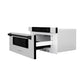 ZLINE Autograph Edition 30 in. 1.2 cu. ft. Built-In Microwave Drawer in Satin Stainless Steel with Matte Black Accents (MWDZ-30-SS-MB)