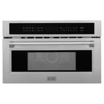 ZLINE 30 in. 1.6 cu ft. Built-in Convection Microwave Oven in Satin Stainless Steel with Speed and Sensor Cooking, Open Box-Good Condition