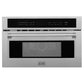 ZLINE 30 in. 1.6 cu ft. Built-in Convection Microwave Oven in Satin Stainless Steel with Speed and Sensor Cooking, Open Box-Excellent Condition