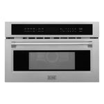 ZLINE 30 in. 1.6 cu ft. Built-in Convection Microwave Oven in Satin Stainless Steel with Speed and Sensor Cooking, Open Box-Excellent Condition main image.