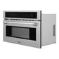 ZLINE 30 in. 1.6 cu ft. Built-in Convection Microwave Oven in Satin Stainless Steel with Speed and Sensor Cooking, Open Box-Excellent Condition