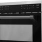 ZLINE Autograph Edition 24 in. 1.6 cu ft. Built-in Convection Microwave Oven in Satin Stainless Steel with Matte Black Accents (MWOZ-24-SS-MB) digital control panel