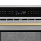 ZLINE Autograph Edition 30 in. 1.6 cu ft. Built-in Convection Microwave Oven in Satin Stainless Steel and Champagne Bronze Accents (MWOZ-30-SS-CB) digital control panel on a white background