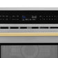 ZLINE Autograph Edition 30 in. 1.6 cu ft. Built-in Convection Microwave Oven in Satin Stainless Steel and Polished Gold Accents (MWOZ-30-SS-G) digital display and control panel