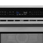 ZLINE Autograph Edition 30 in. 1.6 cu ft. Built-in Convection Microwave Oven in Satin Stainless Steel and Matte Black Accents (MWOZ-30-SS-MB) digital control panel on a white background