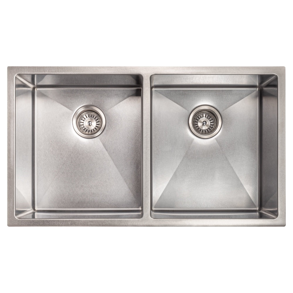 ZLINE 33 in. Anton Undermount Double Bowl Kitchen Sink with Bottom Grid and Color Options (SR50D-33)
