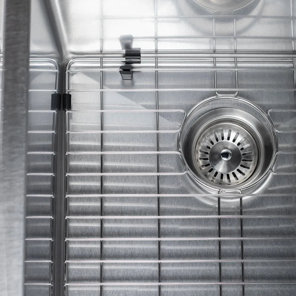 ZLINE 36 in. Anton Undermount Double Bowl Kitchen Sink with Bottom Grid (SR50D-36) Satin Stainless Steel