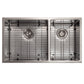 ZLINE 36 in. Chamonix Undermount Double Bowl Kitchen Sink with Bottom Grid and Color Options (SR60D-36)