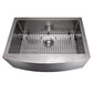 ZLINE 30 in. Zermatt Farmhouse Apron Mount Single Bowl Kitchen Sink with Bottom Grid and Color Options (SAS-30)