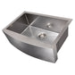 ZLINE 30 in. Zermatt Farmhouse Apron Mount Single Bowl Kitchen Sink with Bottom Grid and Color Options (SAS-30)